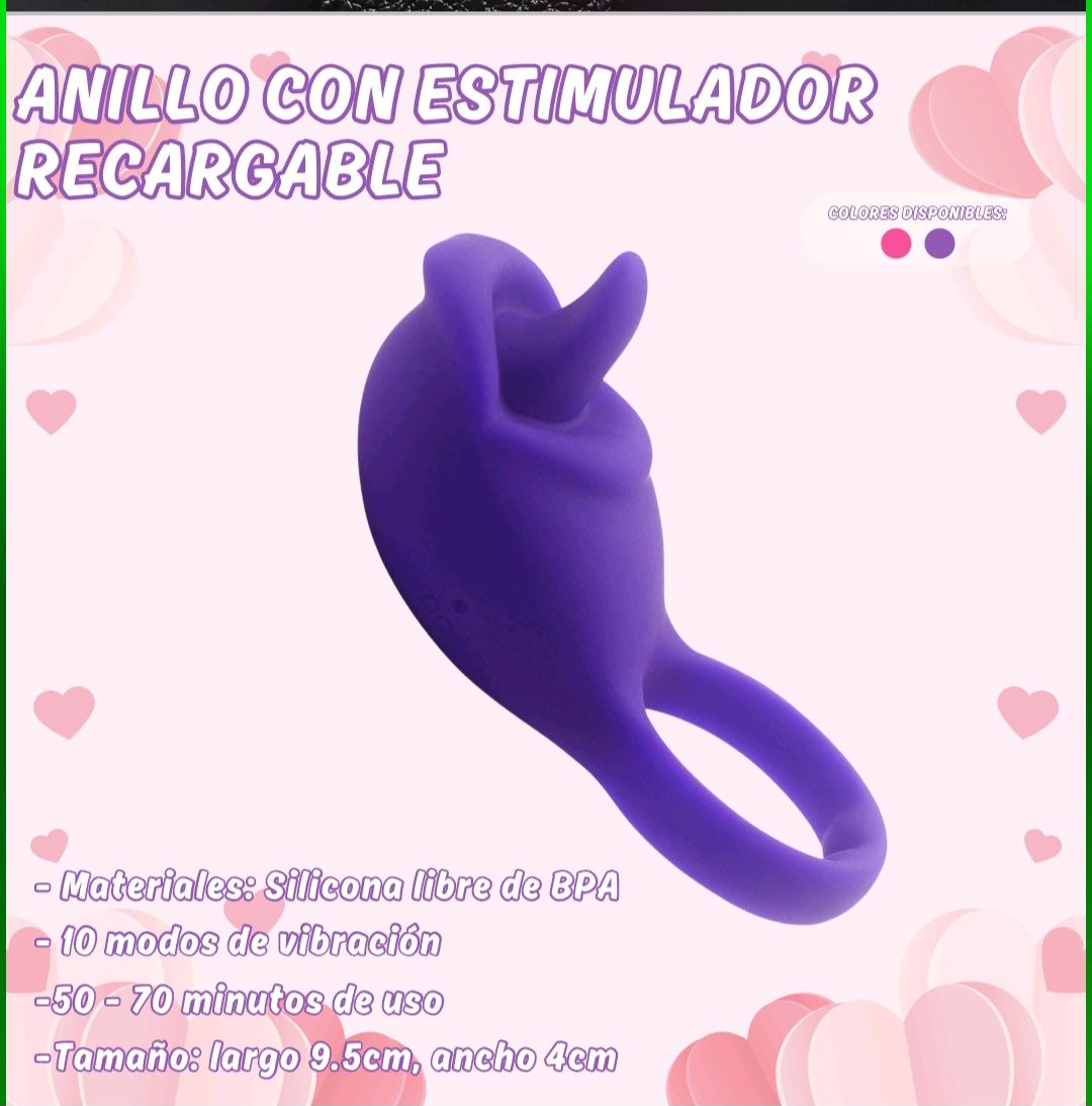 Cod:129-1 Anillo y Estimulador Clitorial