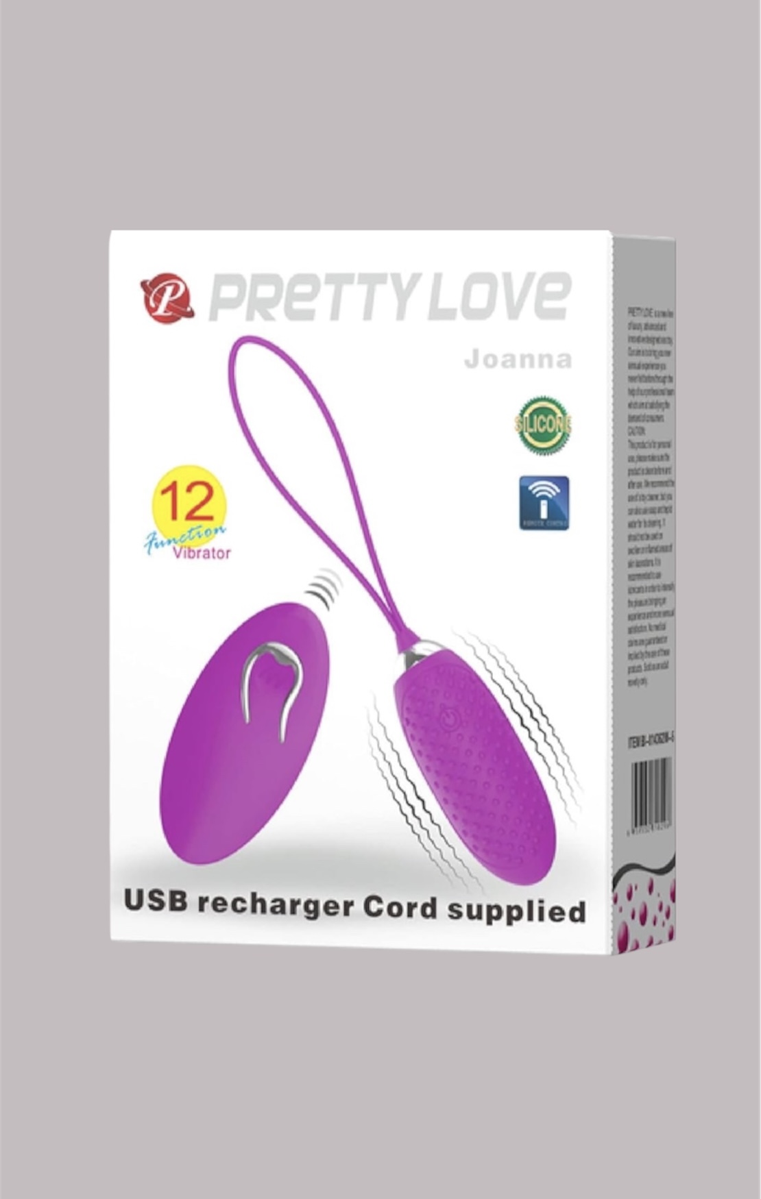 Cod.194 Vibrador Ovalado con Control Remoto