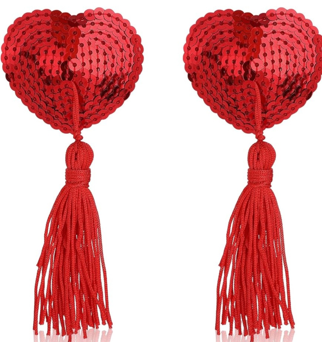 Cod: 246-1 Cubre Pezon Decorativo, Adhesivo (ROJO o NEGRO)