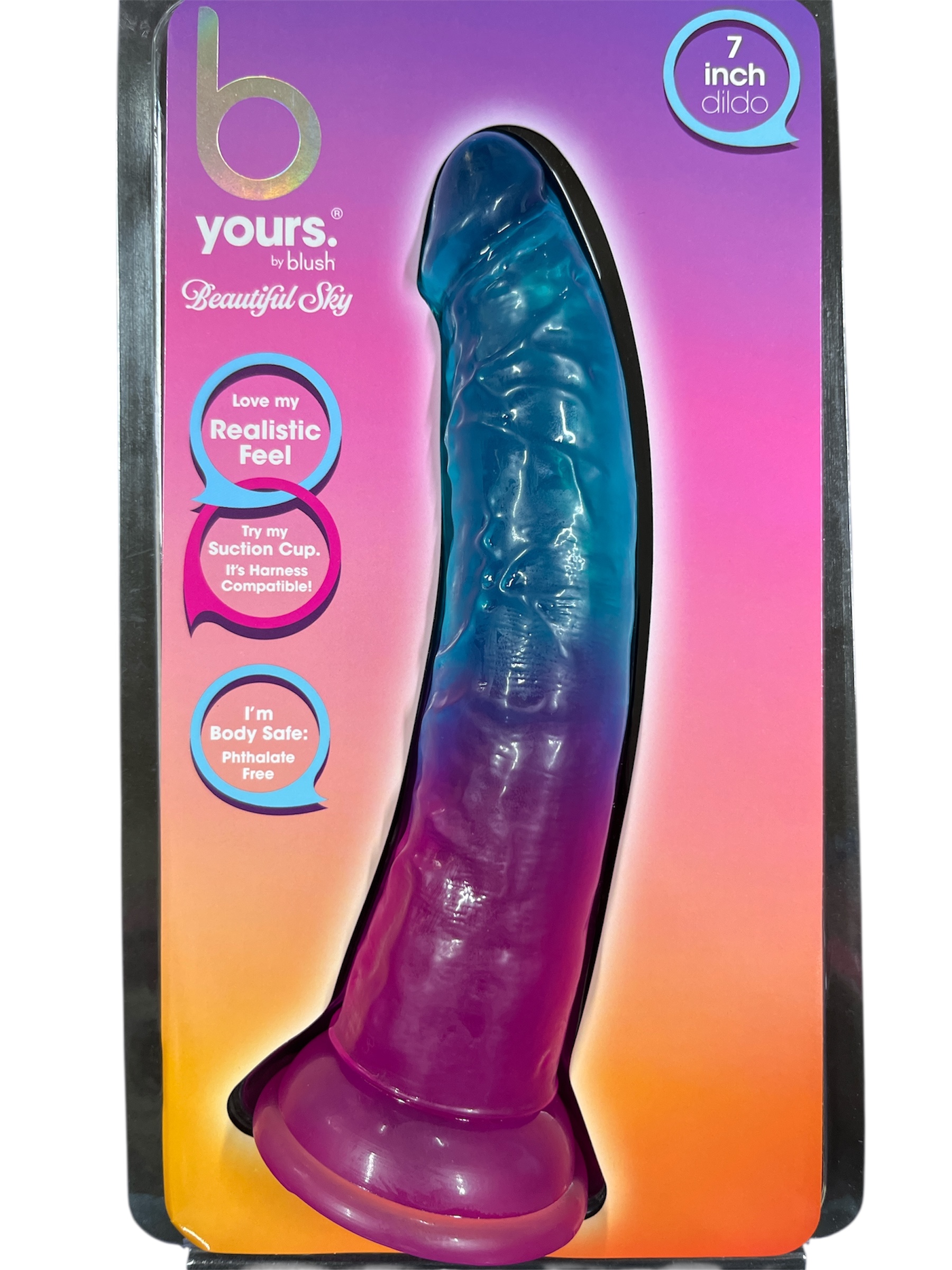 Cod. 247 Dildo de Silicon Colores 7¨.