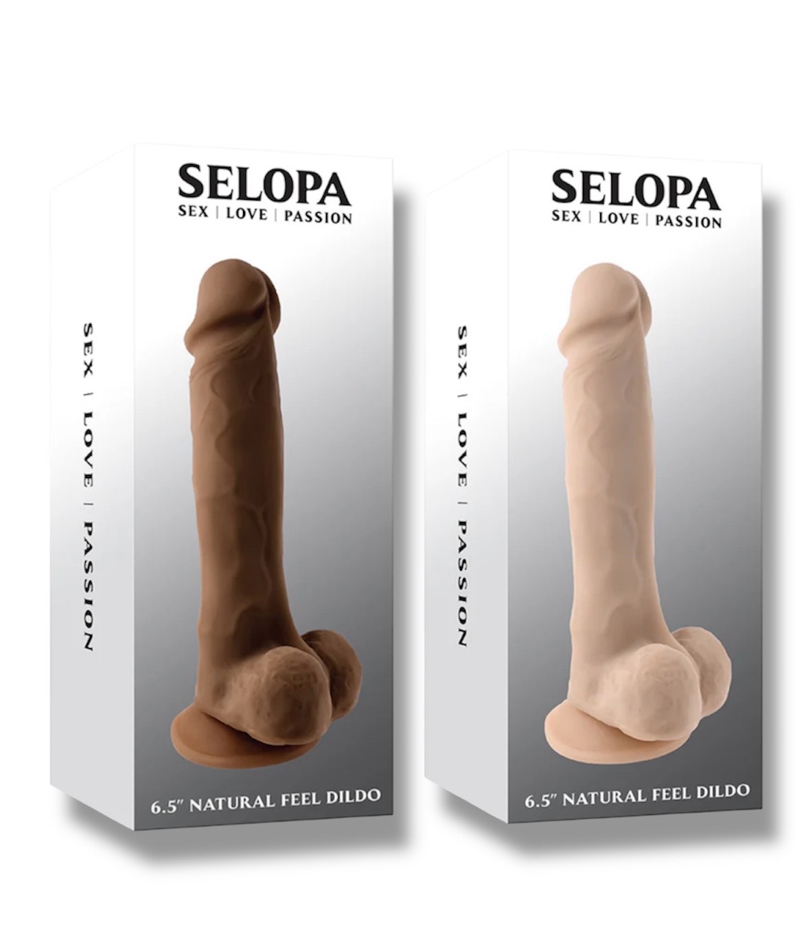 Cod. 379 Dildo Realista 6.5" 2 Tonos (Oscuro y Claro)
