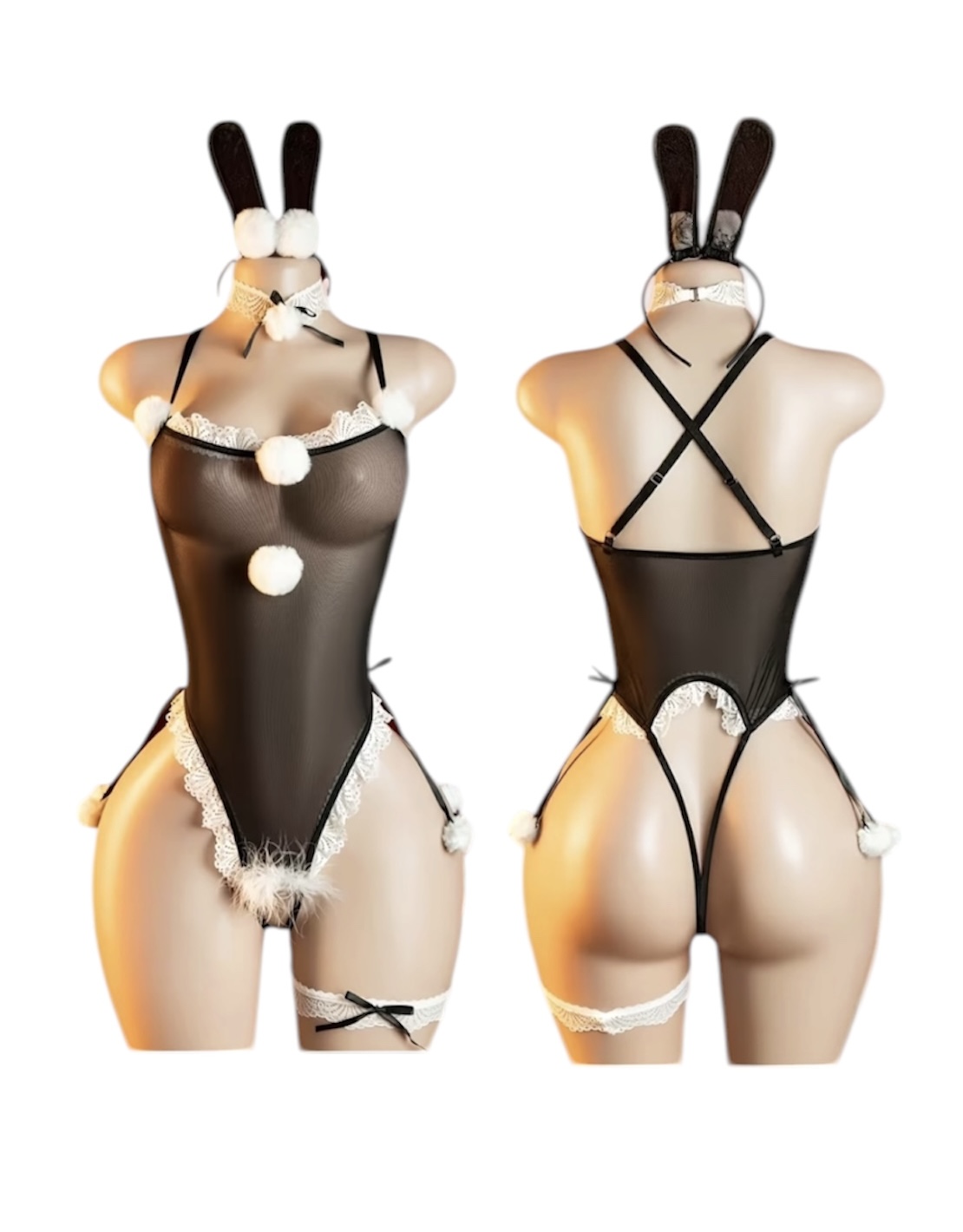 Cod. 444 Conjunto de Lencería Conejita Sexy