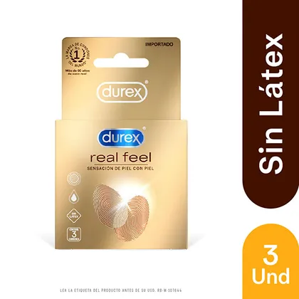 Cod:52 NO Látex Condón Durex Real Feel